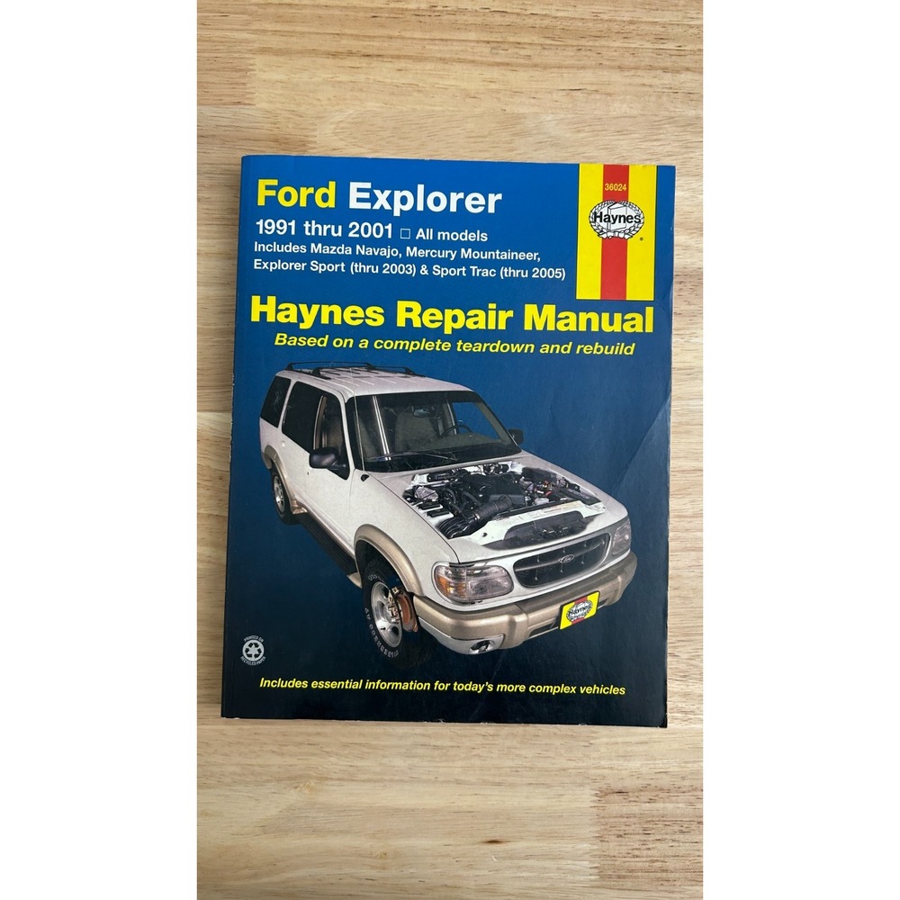 Haynes Repair Manual Ford Explorer 1991-2001 36024 Mazda Navajo Mercury SUV